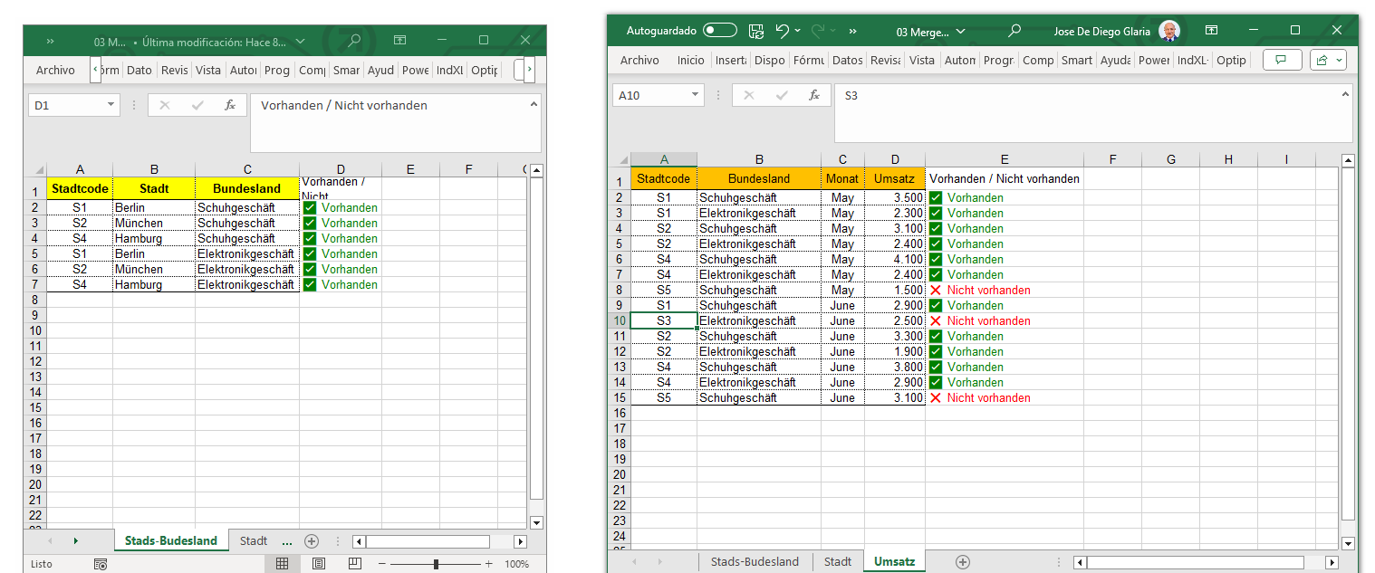 Data Tools Suite - Comparar Listas Excel Excel Listen vergleichen Beispiel