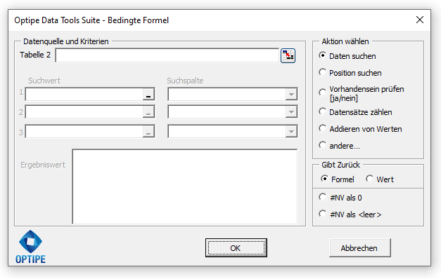 Bedingte Formel erstellen Formel-Assistent Interface