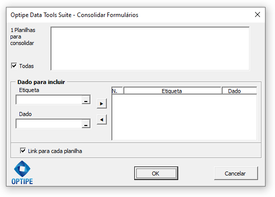 Janela App Consolidar Fomulários