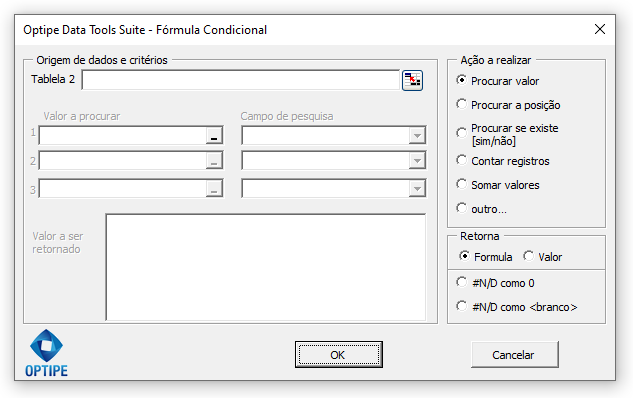 Criar Fórmula Condicional Interface Assistente de Fórmulas