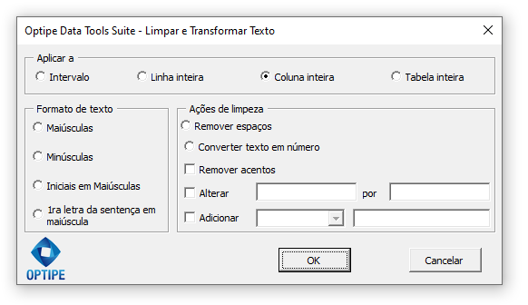 Janela App Limpar e Transformar Texto