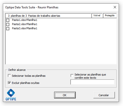 Reunir Planilhas Janela App Reunir Planilhas