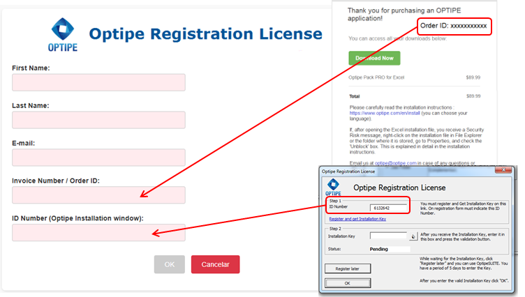 Optipe Registration