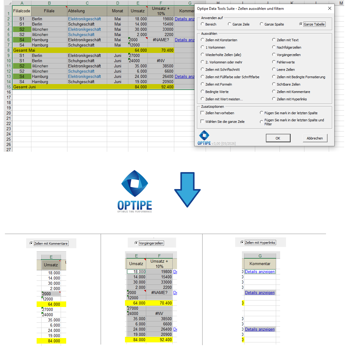 Abhängigkeiten, vorausgehende Zellen, Kommentare und Hyperlinks in Excel prüfen, um Formeln zu verstehen und komplexe Arbeitsmappen zu analysieren.